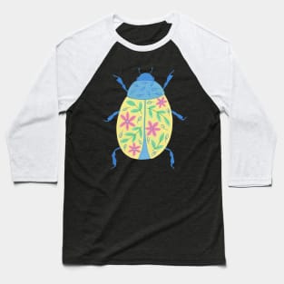 Floral beetle bug painting Baseball T-Shirt